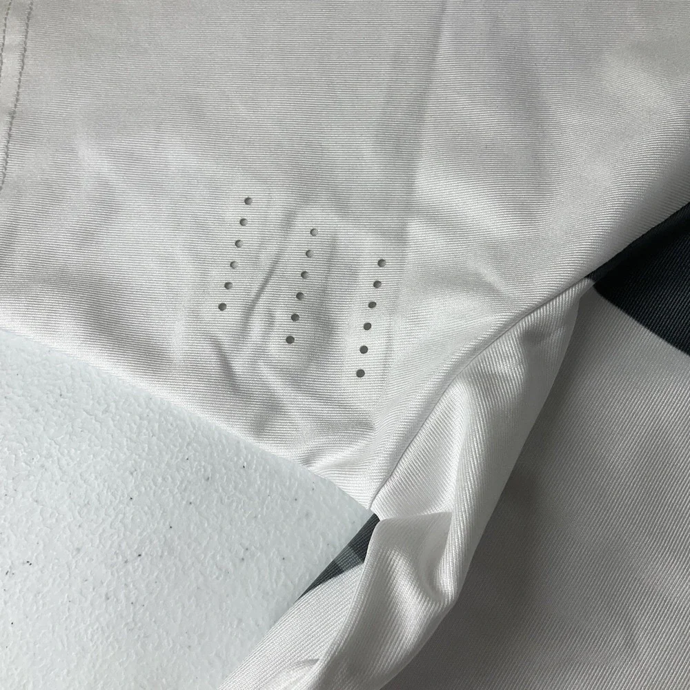 Adidas Golf Mens L Puremotion Short Sleeve‎ Athletic Polo Shirt White Gray